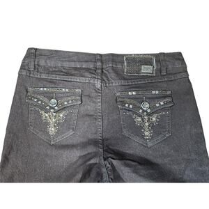 One5One Jeans 10 Straight Embellished Pocket Western Cowgirl Glam Festival Chic